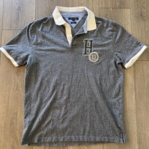 Tommy-Hilfiger Men's  Varsity Grey Polo